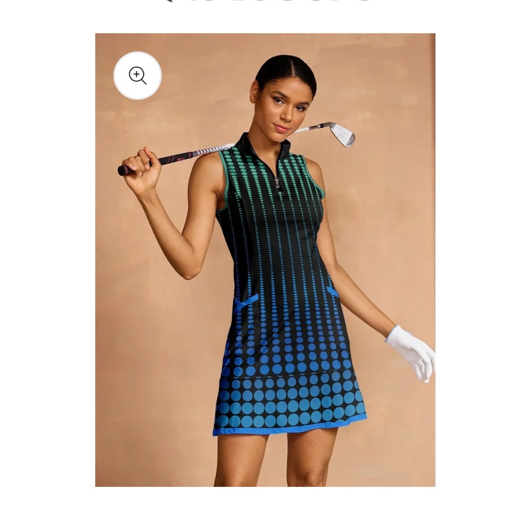 Sleeveless Black and Blue Golf Dress